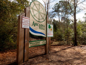 Sign for Arcadia Mill
