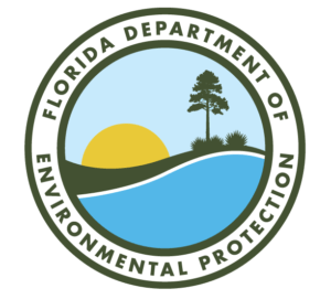 Logo of Florida Department of Environmental Protection. Used for our Navarre Seagrass Article.